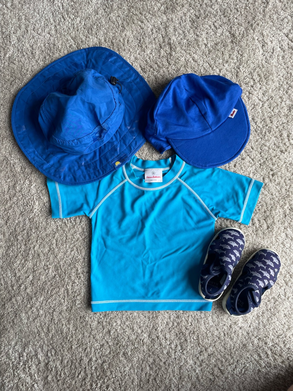 Baby Swim Gear: Rashguard, Sun Hats and Water Shoes